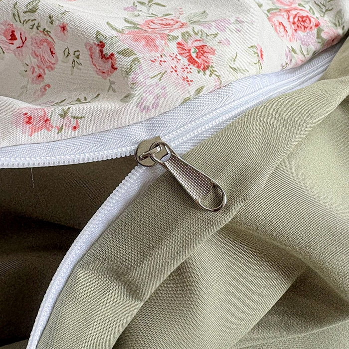 91家纺网 家纺一手货源 找家纺 2026 铠畅新款韩系古法韩国水洗棉仿棉云感棉法式浪漫大花边床盖四件套 抹茶玫瑰