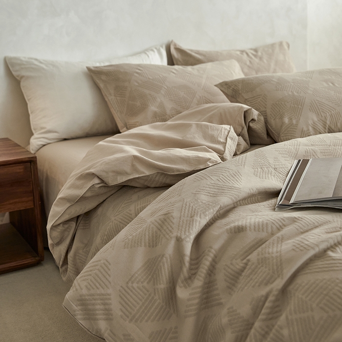 宜代光年 2026新款全棉纯棉60S水洗棉三层纱色织提花四件套系列（经典保留花型） 卡曼