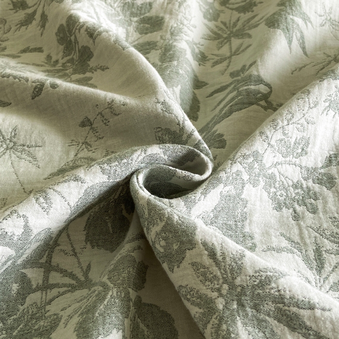 91家纺网 家纺一手货源 找家纺 宜代光年 2026新款全棉纯棉60S水洗棉三层纱色织提花四件套系列（经典保留花型） 繁花-绿