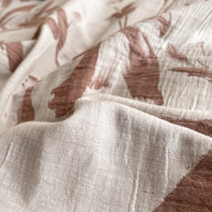 91家纺网 家纺一手货源 找家纺 宜代光年 2026新款全棉纯棉60S水洗棉三层纱色织提花四件套系列（经典保留花型） 林逾静-橘