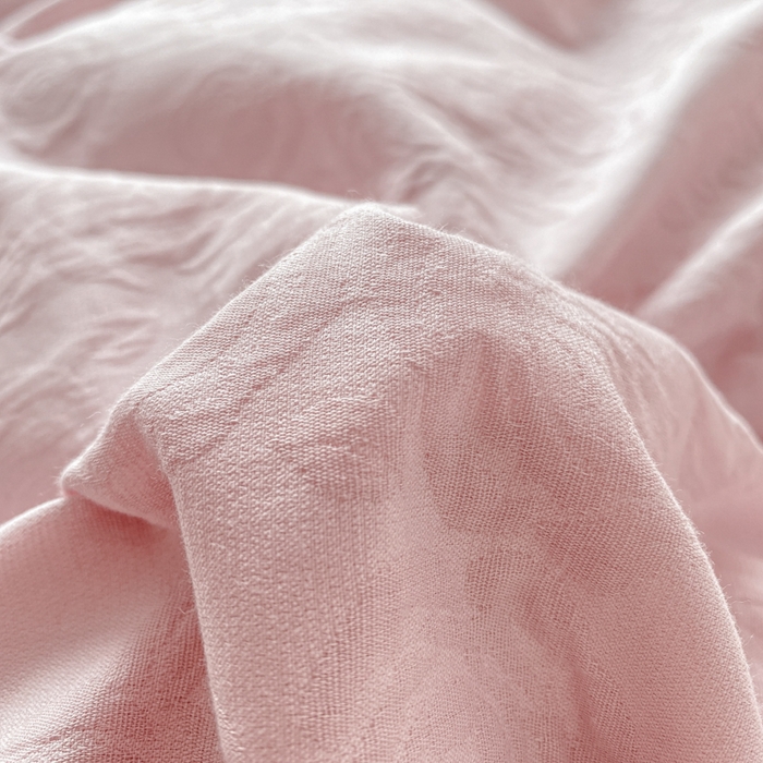 91家纺网 家纺一手货源 找家纺 宜代光年 2026新款全棉纯棉60S水洗棉三层纱色织提花四件套系列（经典保留花型） 玫瑰粉