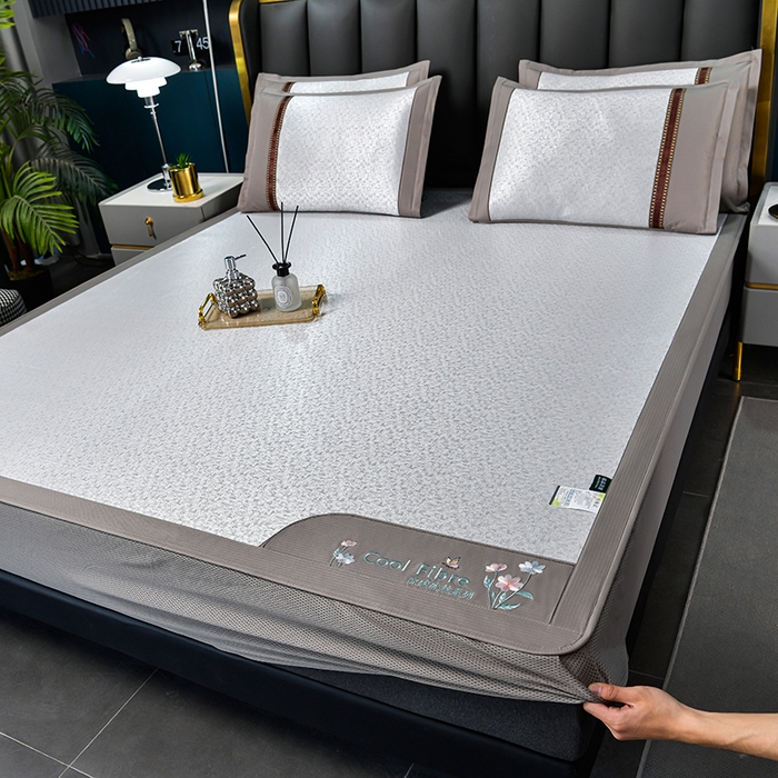 91家纺网 家纺一手货源 找家纺 （总）小牛席业 2026新款超精密冰丝席-肌理纹系列-床笠款