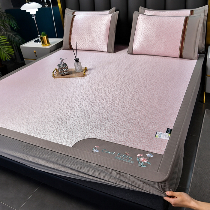 91家纺网 家纺一手货源 找家纺 （总）小牛席业 2026新款超精密冰丝席-肌理纹系列-床笠款