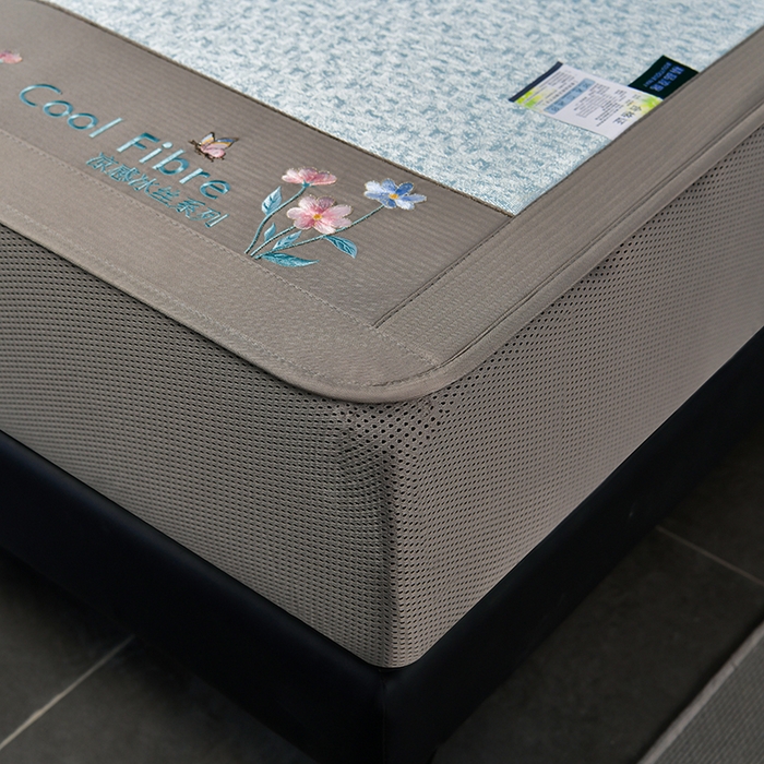 91家纺网 家纺一手货源 找家纺 小牛席业 2026新款超精密冰丝席-肌理纹系列-床笠款 肌理纹系列-床笠款（蓝色）