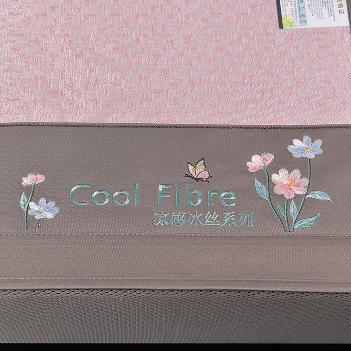 91家纺网 家纺一手货源 找家纺 小牛席业 2026新款超精密冰丝席-肌理纹系列-床笠款 肌理纹系列-床笠款（粉色）