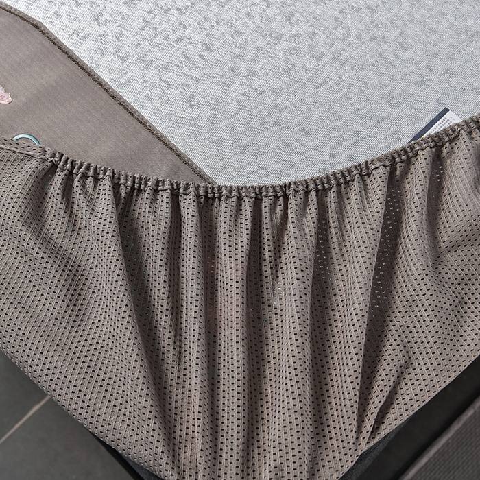 91家纺网 家纺一手货源 找家纺 小牛席业 2026新款超精密冰丝席-肌理纹系列-床笠款 肌理纹系列-床笠款（灰色）