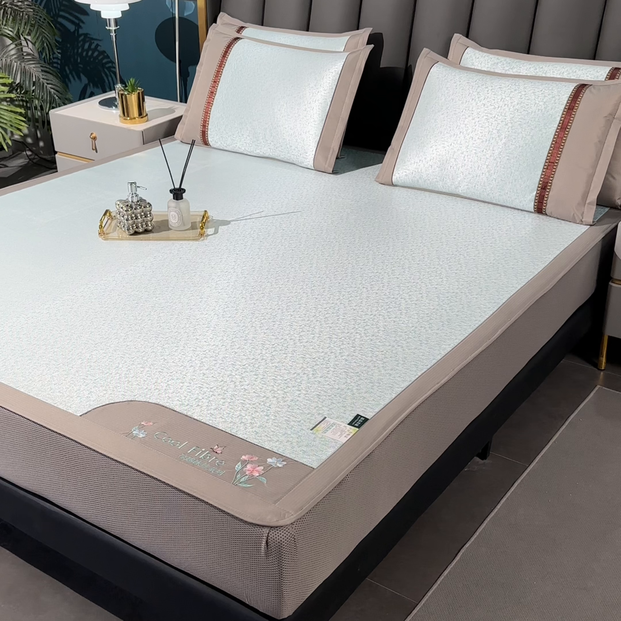 91家纺网 家纺一手货源 找家纺 （总）小牛席业 2026新款超精密冰丝席-肌理纹系列-床笠款