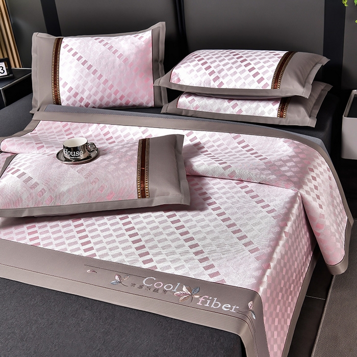 91家纺网 家纺一手货源 找家纺 （总）小牛席业 2026新款超精密冰丝席席子-矩阵方格系列