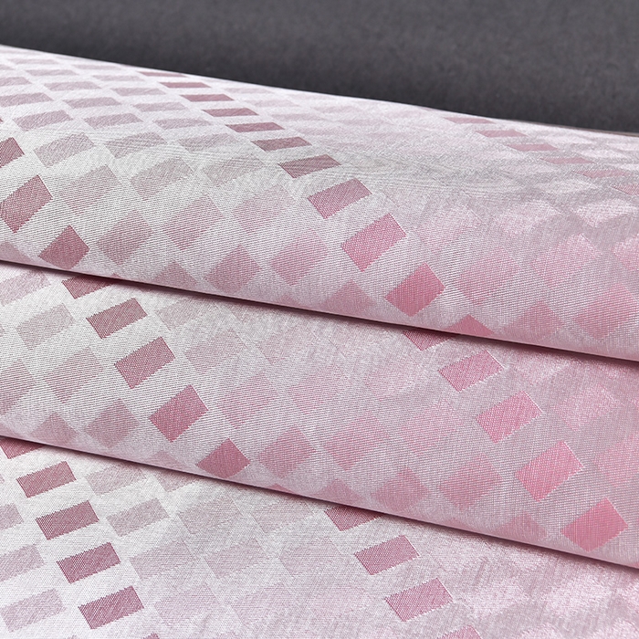 91家纺网 家纺一手货源 找家纺 小牛席业 2026新款超精密冰丝席席子-矩阵方格系列 超精密凉感冰丝席系列（矩阵方格粉色）