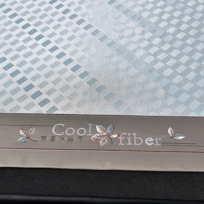 91家纺网 家纺一手货源 找家纺 小牛席业 2026新款超精密冰丝席席子-矩阵方格系列 超精密凉感冰丝席系列（矩阵方格浅蓝）