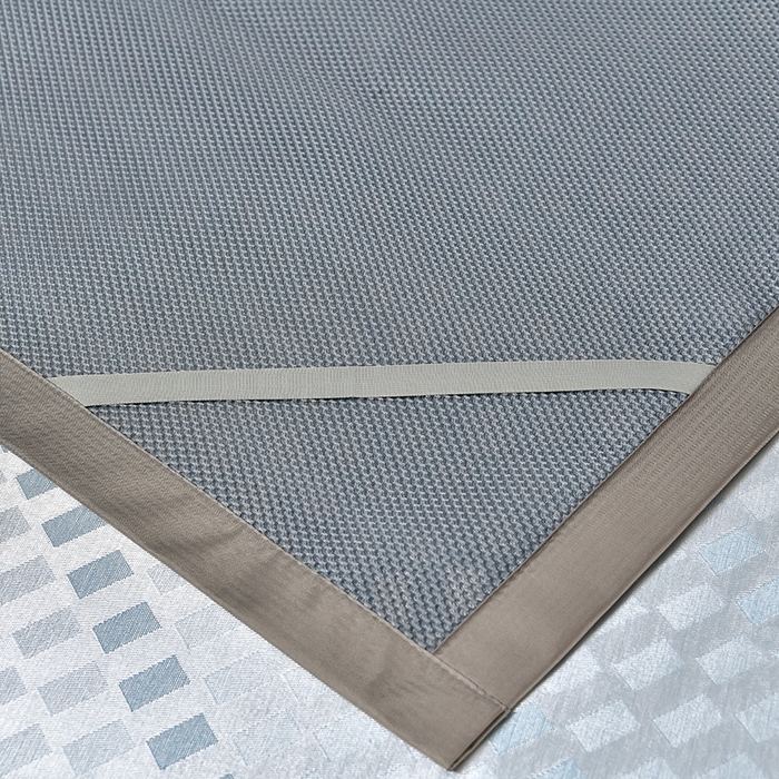 91家纺网 家纺一手货源 找家纺 小牛席业 2026新款超精密冰丝席席子-矩阵方格系列 超精密凉感冰丝席系列（矩阵方格浅蓝）