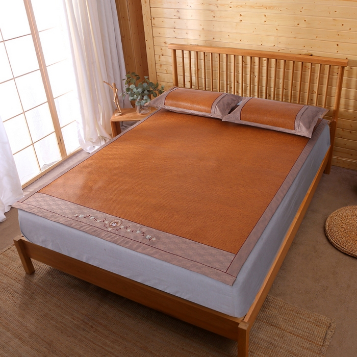 91家纺网 家纺一手货源 找家纺 （总）小牛席业 2026新款刺绣古藤席【常规款】藤席凉席冰藤席冰丝席乳胶席