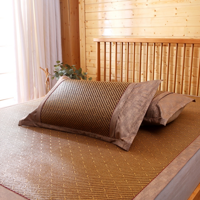 91家纺网 家纺一手货源 找家纺 小牛席业 2026新款刺绣古藤席【常规款】藤席凉席冰藤席冰丝席乳胶席 古韵藤席