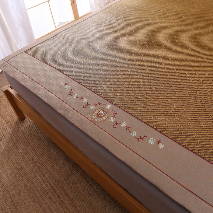 91家纺网 家纺一手货源 找家纺 小牛席业 2026新款刺绣古藤席【常规款】藤席凉席冰藤席冰丝席乳胶席 古韵藤席