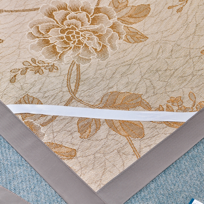 91家纺网 家纺一手货源 找家纺 小牛席业 2026新款丛林小鹿绣花清凉-双面席系列 丛林小鹿-绣花清凉席（冰蓝）