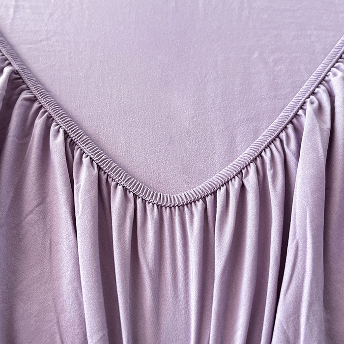 91家纺网 家纺一手货源 找家纺 梦卓家纺 2026新款ins纯色系列亲肤水洗棉床笠 芋泥紫