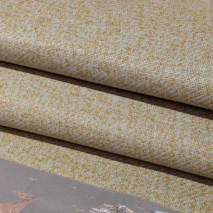 91家纺网 家纺一手货源 找家纺 小牛席业 2026新款丛林小鹿绣花清凉-双面席系列 丛林小鹿-绣花清凉席（亚麻）