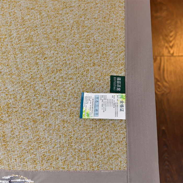 91家纺网 家纺一手货源 找家纺 小牛席业 2026新款丛林小鹿绣花清凉-双面席系列 丛林小鹿-绣花清凉席（亚麻）