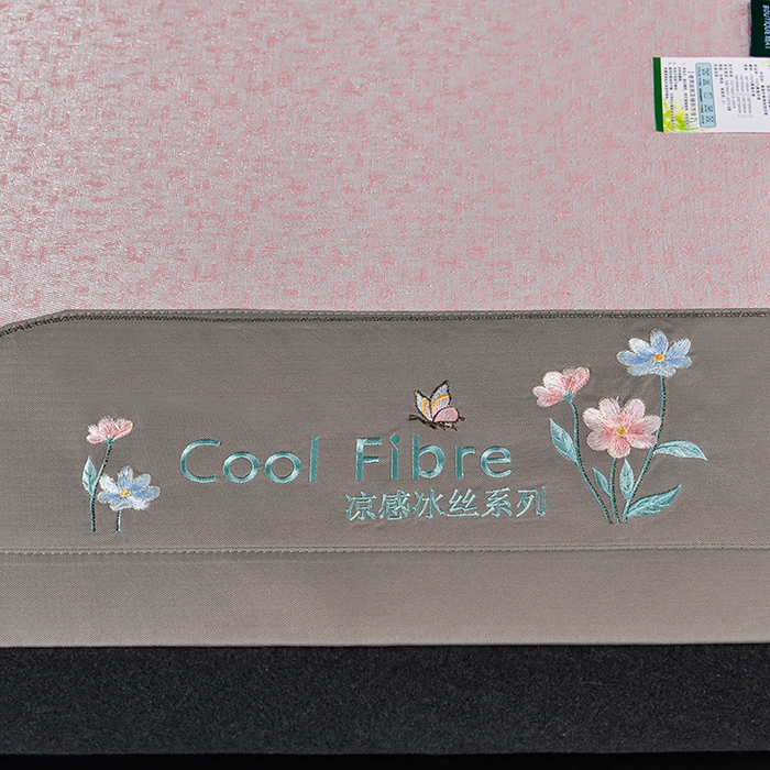 91家纺网 家纺一手货源 找家纺 小牛席业 2026新款超精密冰丝席凉席席子-肌理纹系列 超精密冰丝席-肌理纹（粉色）