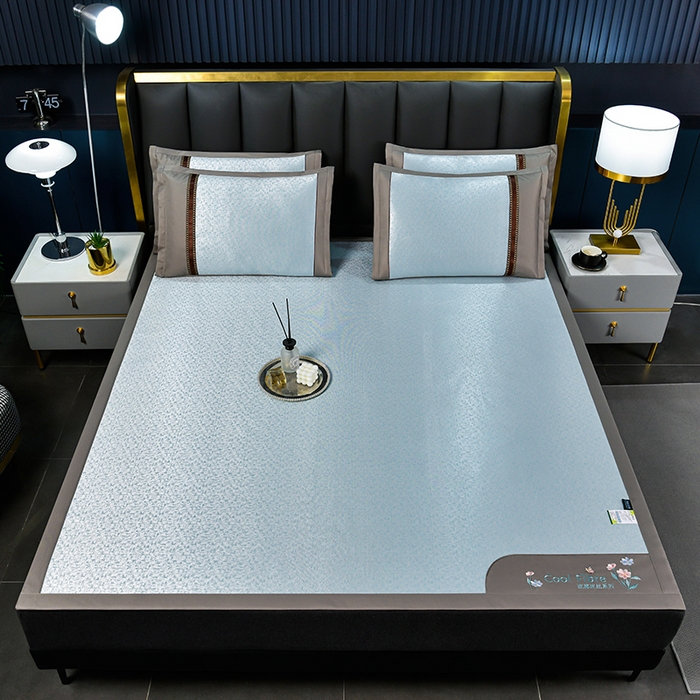 91家纺网 家纺一手货源 找家纺 小牛席业 2026新款超精密冰丝席凉席席子-肌理纹系列 超精密冰丝席-肌理纹（蓝色）