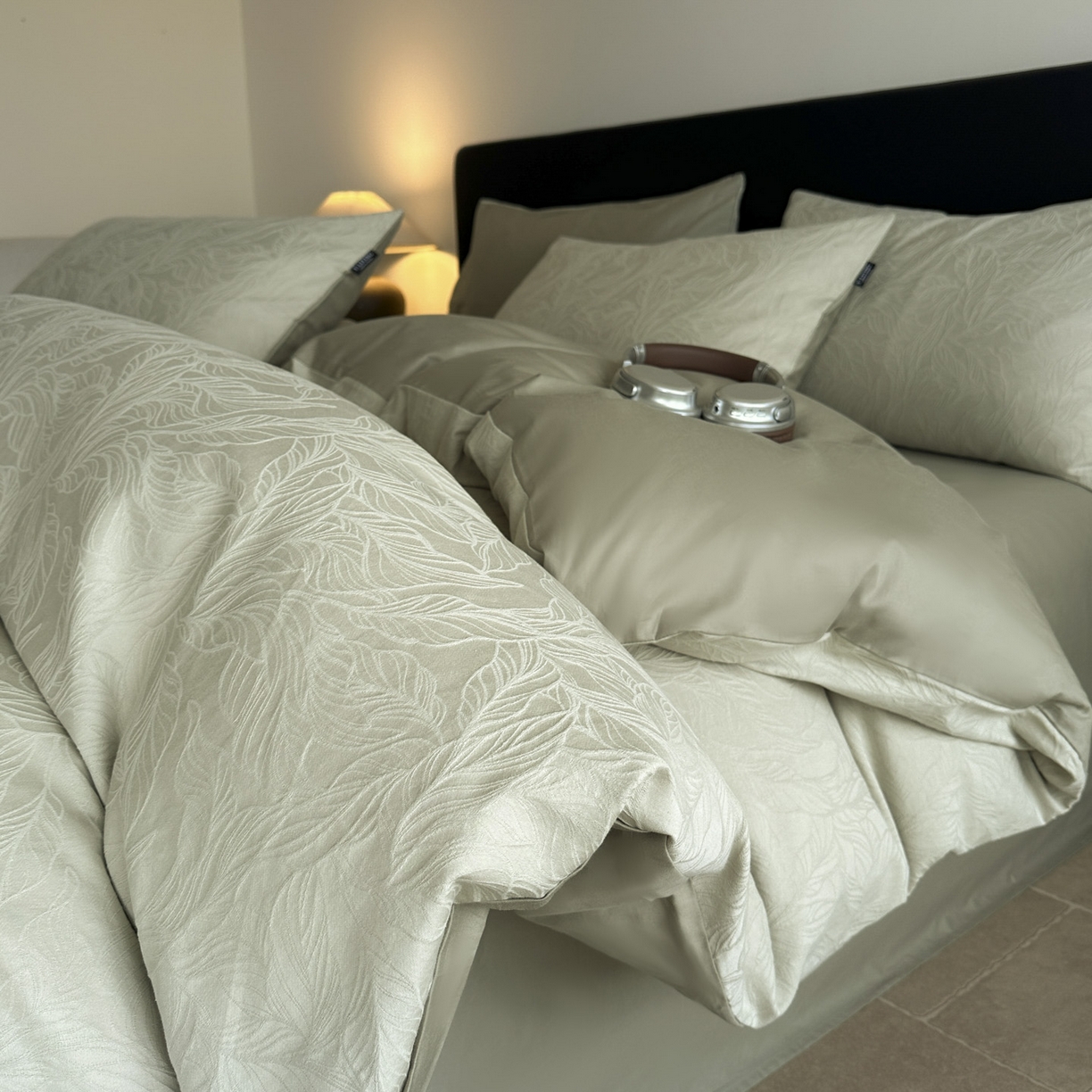 宜代光年 2026年新款全棉纯棉厚织提花四件套系列（第一批花型） 柠初-浅绿