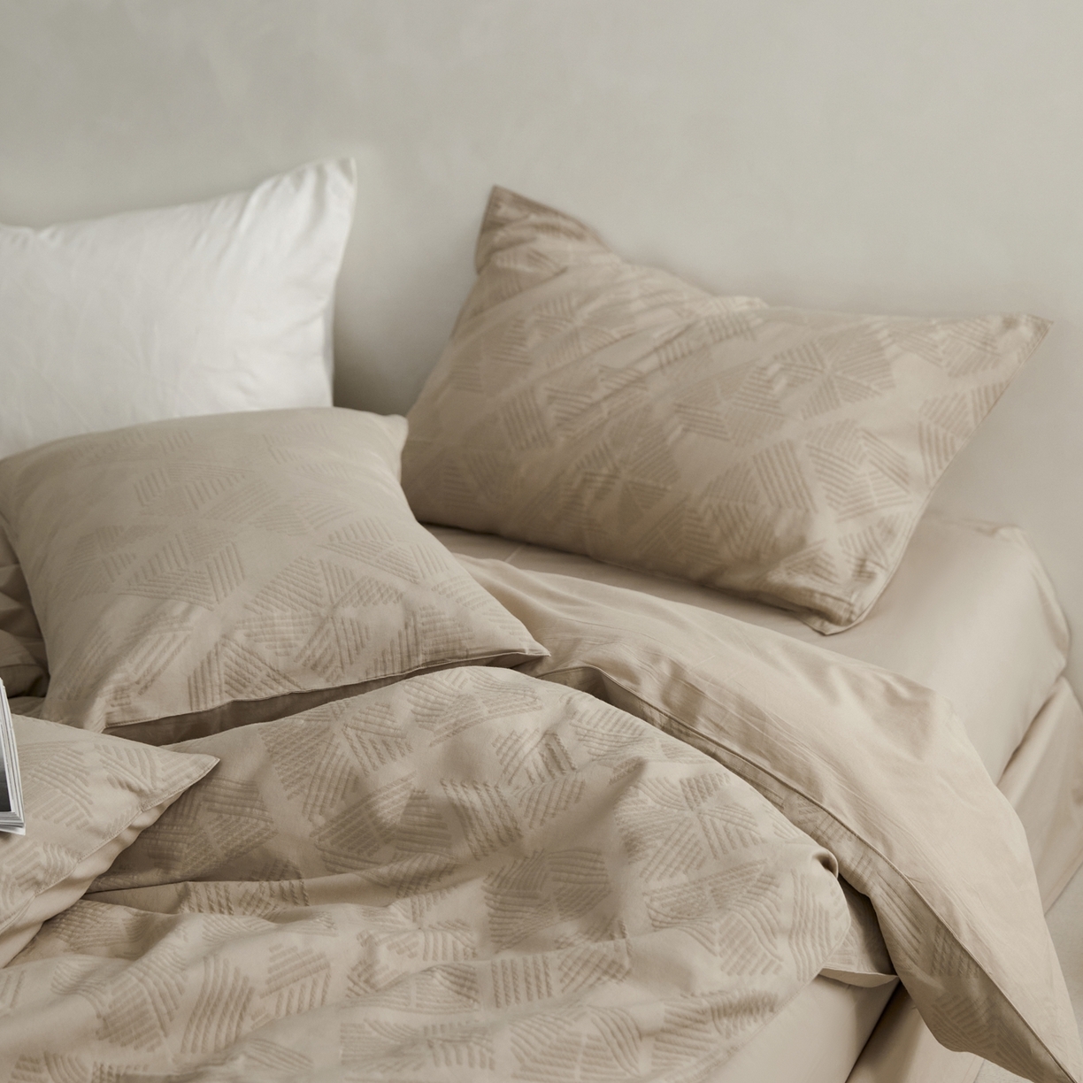 宜代光年 2026新款60S水洗棉全棉纯棉三层纱色织提花单被套被套单件 卡曼