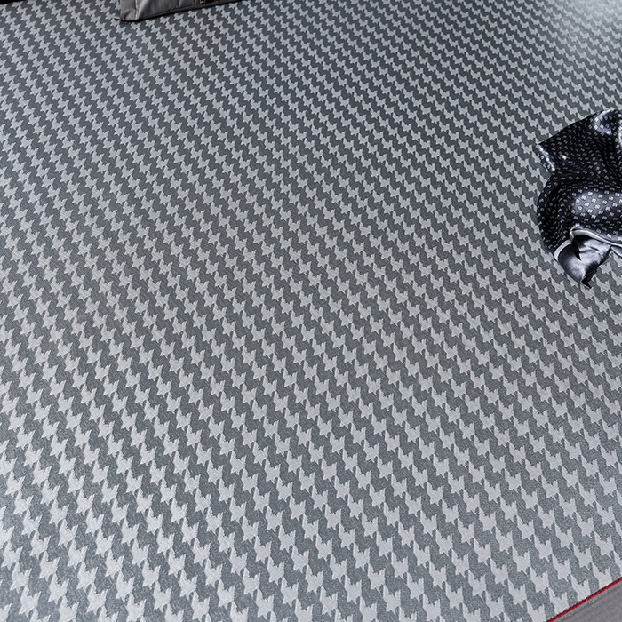 91家纺网 家纺一手货源 找家纺 小牛席业 2026新款粗冰丝千鸟格冰藤席席子系列 千鸟格-灰色