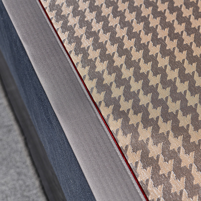 91家纺网 家纺一手货源 找家纺 小牛席业 2026新款粗冰丝千鸟格冰藤席席子系列 千鸟格-咖色