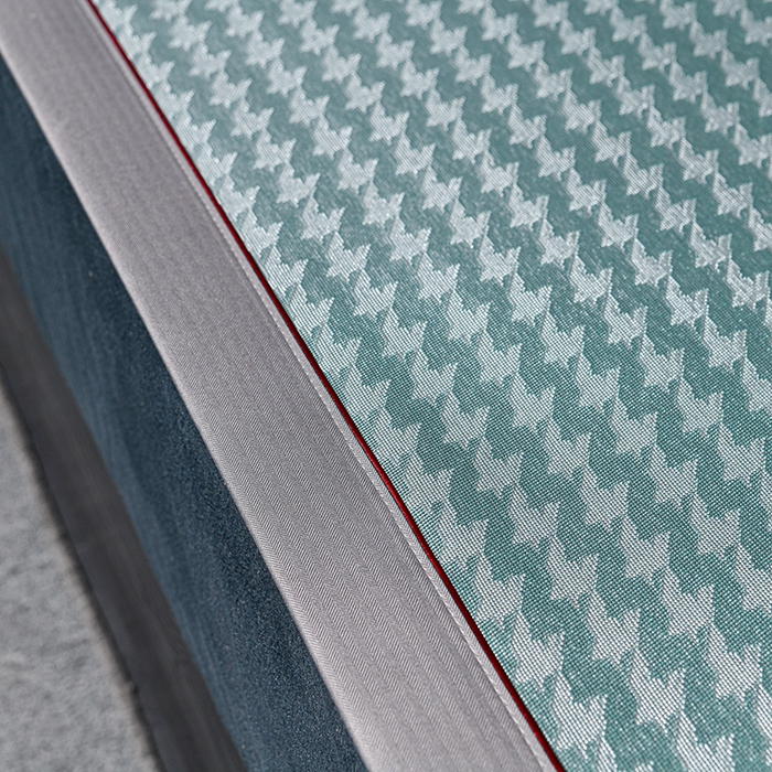 91家纺网 家纺一手货源 找家纺 小牛席业 2026新款粗冰丝千鸟格冰藤席席子系列 千鸟格-蓝色