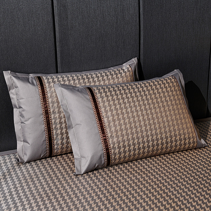 91家纺网 家纺一手货源 找家纺 小牛席业 2026新款粗冰丝千鸟格冰藤席席子系列 千鸟格-咖色