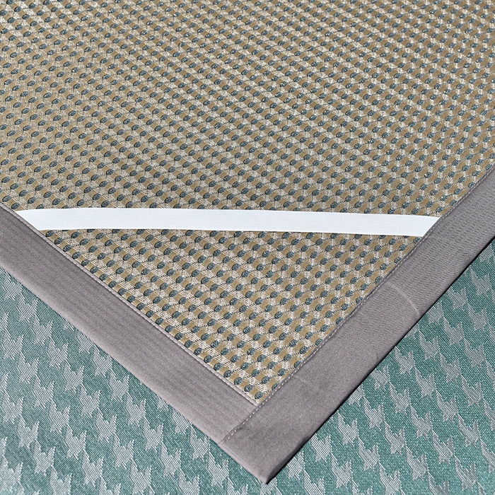 91家纺网 家纺一手货源 找家纺 小牛席业 2026新款粗冰丝千鸟格冰藤席席子系列 千鸟格-蓝色