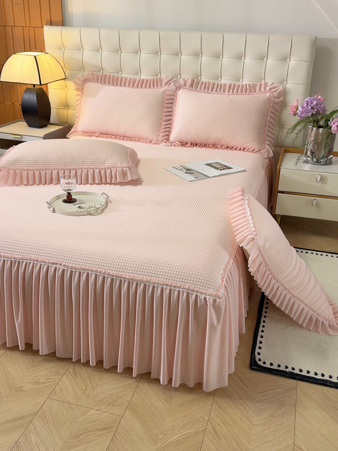 91家纺网 家纺一手货源 找家纺 （总）归属 2026新款冰豆豆床裙款凉席凉豆豆长裙款凉席