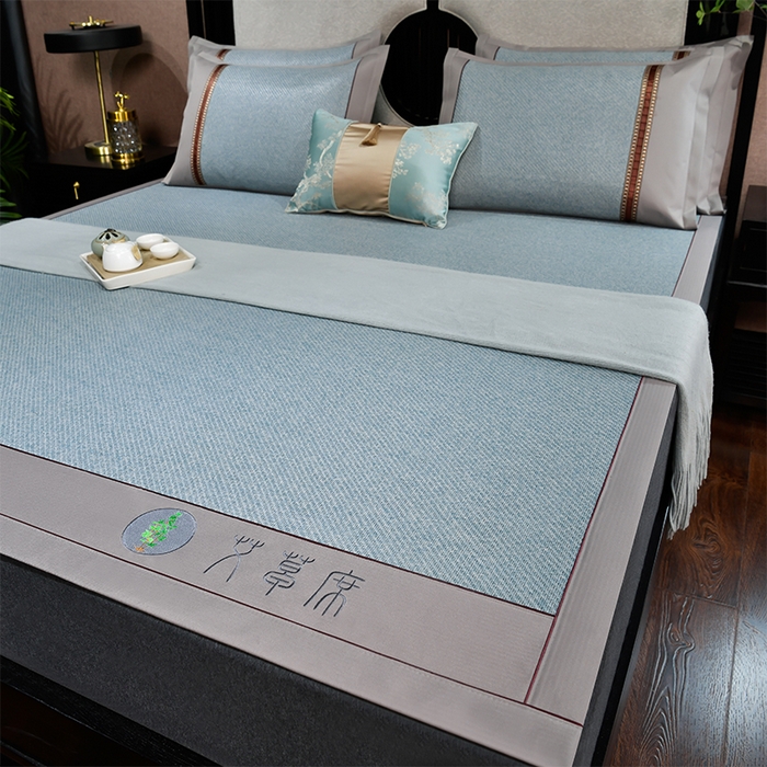 91家纺网 家纺一手货源 找家纺 （总）小牛席业 2026新款加厚款-经典艾草养生席系列