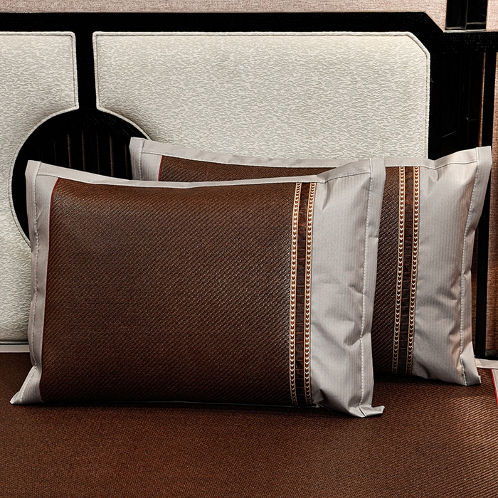 91家纺网 家纺一手货源 找家纺 小牛席业 2026新款加厚款-经典艾草养生席系列 艾草席-黑咖