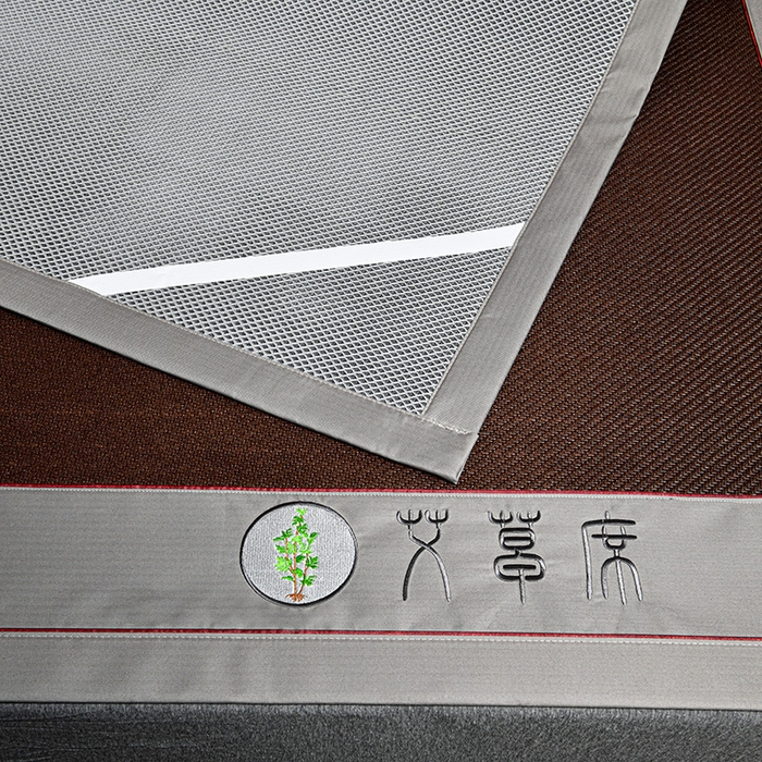 91家纺网 家纺一手货源 找家纺 小牛席业 2026新款加厚款-经典艾草养生席系列 艾草席-黑咖