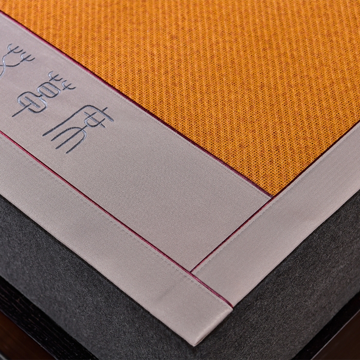 91家纺网 家纺一手货源 找家纺 小牛席业 2026新款加厚款-经典艾草养生席系列 艾草席-红棕（新角度）