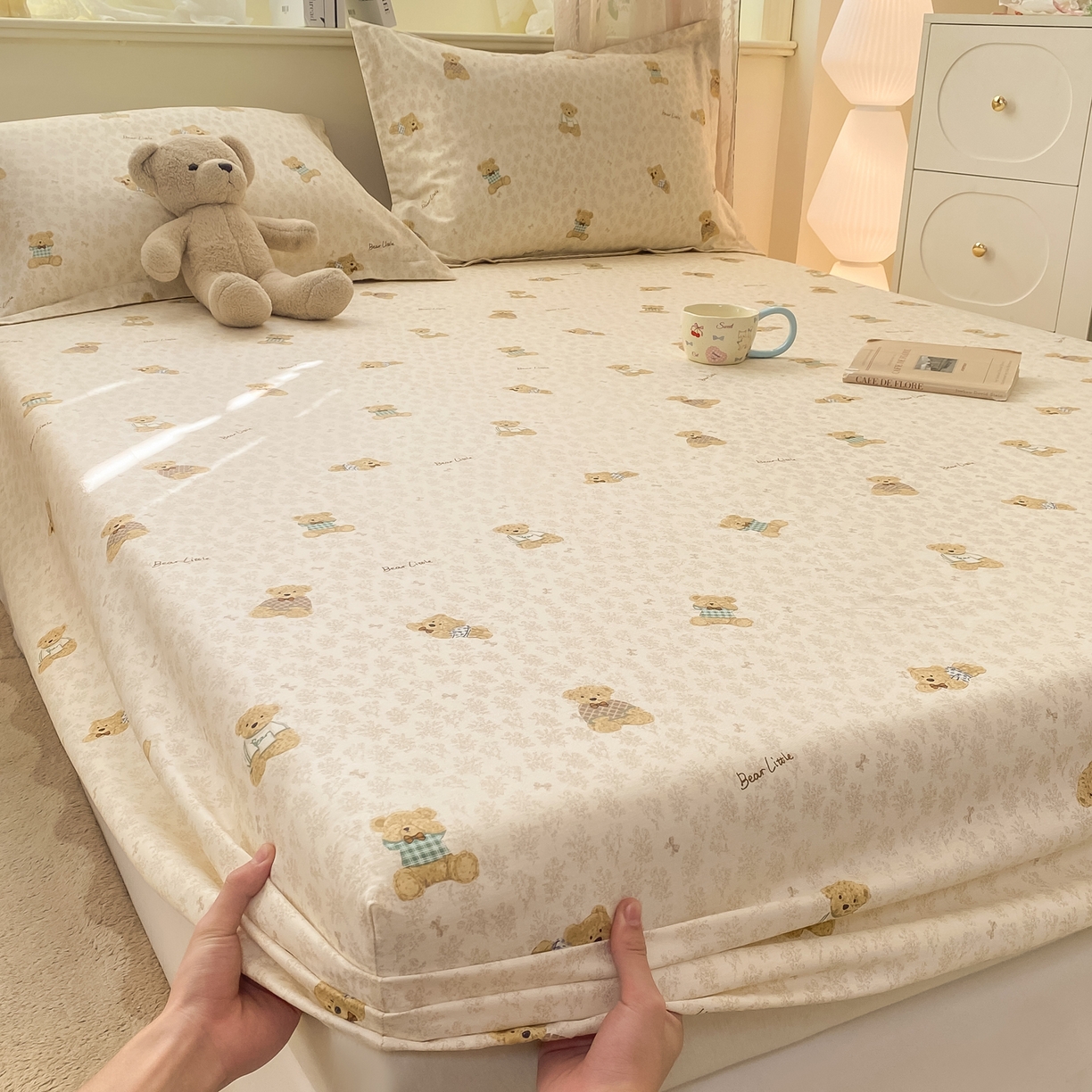 91家纺网 家纺一手货源 找家纺 （总）女子家纺 2026新款全棉纯棉印花小清新系列单床笠单品床笠床笠单件