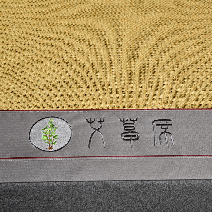 91家纺网 家纺一手货源 找家纺 小牛席业 2026新款加厚款-经典艾草养生席系列 艾草席-黄藤