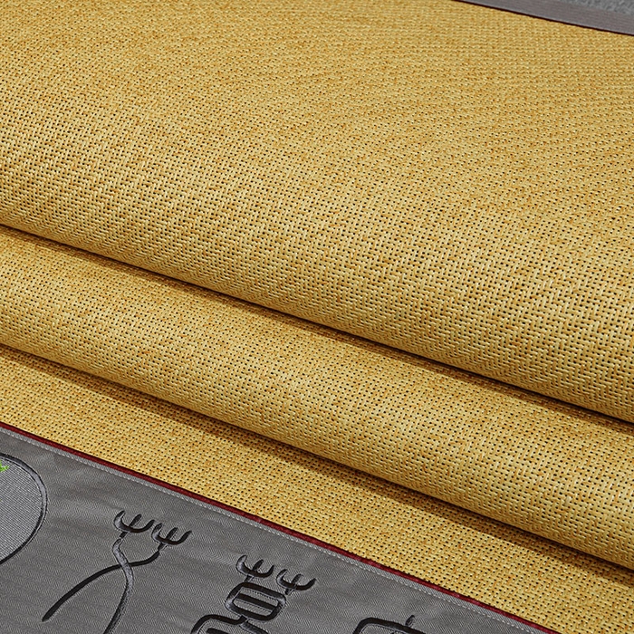 91家纺网 家纺一手货源 找家纺 小牛席业 2026新款加厚款-经典艾草养生席系列 艾草席-黄藤