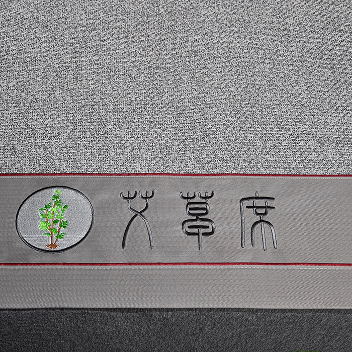 91家纺网 家纺一手货源 找家纺 小牛席业 2026新款加厚款-经典艾草养生席系列 艾草席-灰色