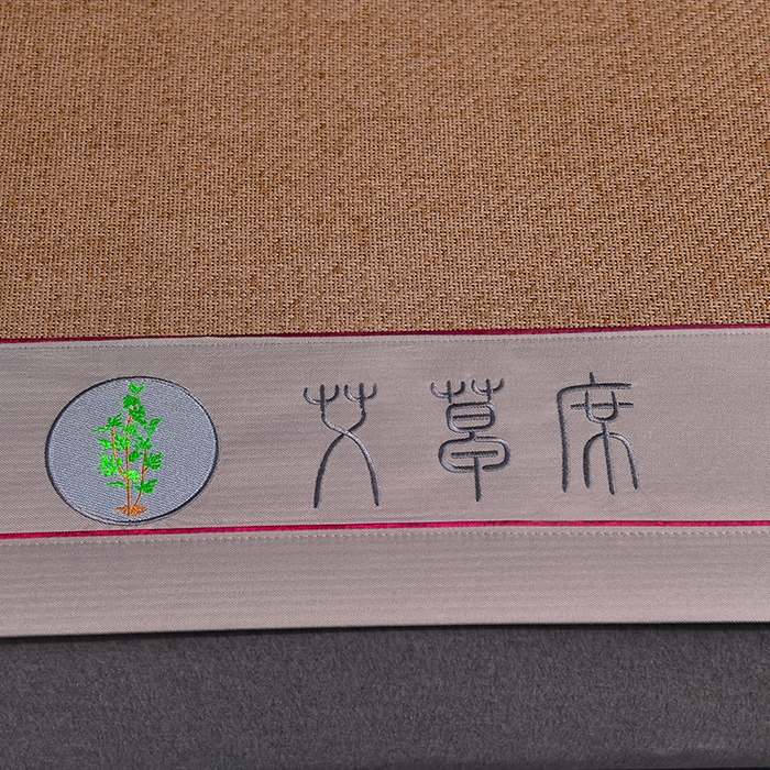 91家纺网 家纺一手货源 找家纺 小牛席业 2026新款加厚款-经典艾草养生席系列 艾草席-浅咖