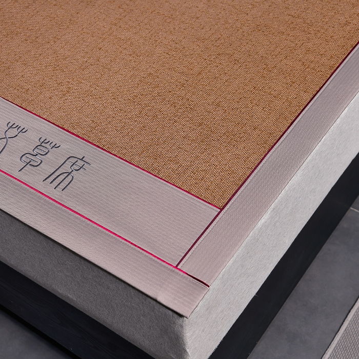 91家纺网 家纺一手货源 找家纺 小牛席业 2026新款加厚款-经典艾草养生席系列 艾草席-浅咖