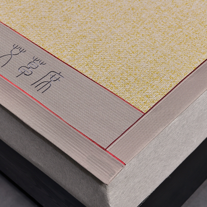 91家纺网 家纺一手货源 找家纺 小牛席业 2026新款加厚款-经典艾草养生席系列 艾草席-亚麻