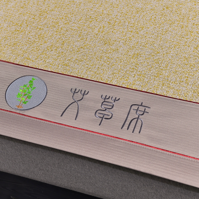 91家纺网 家纺一手货源 找家纺 小牛席业 2026新款加厚款-经典艾草养生席系列 艾草席-亚麻