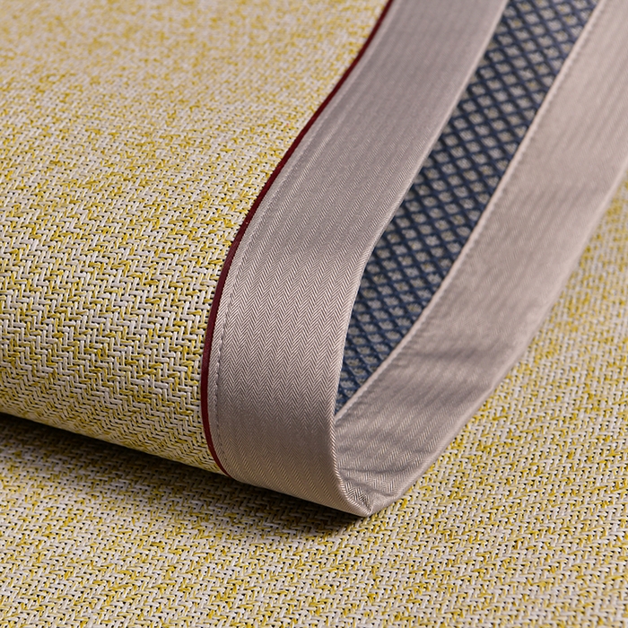 91家纺网 家纺一手货源 找家纺 小牛席业 2026新款加厚款-经典艾草养生席系列 艾草席-亚麻