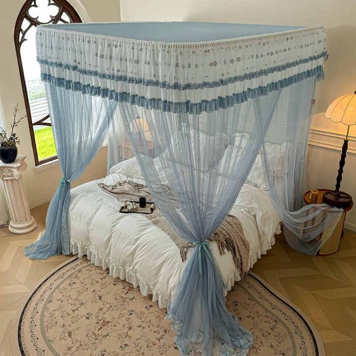 91家纺网 家纺一手货源 找家纺 （总）梦尔佳蚊帐 2026新款百花盛开系列导轨蚊帐