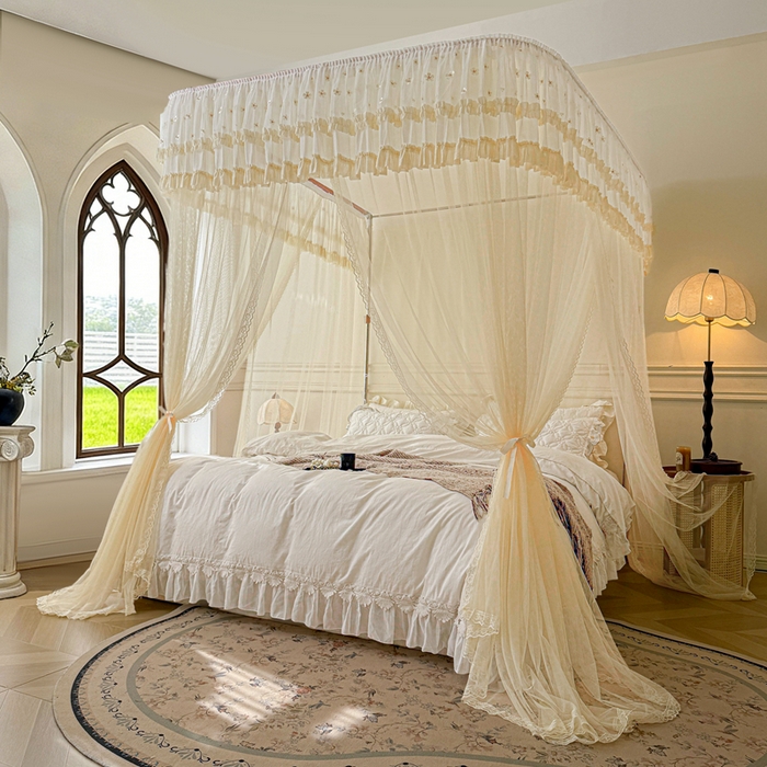 91家纺网 家纺一手货源 找家纺 （总）梦尔佳蚊帐 2026新款百花盛开系列导轨蚊帐