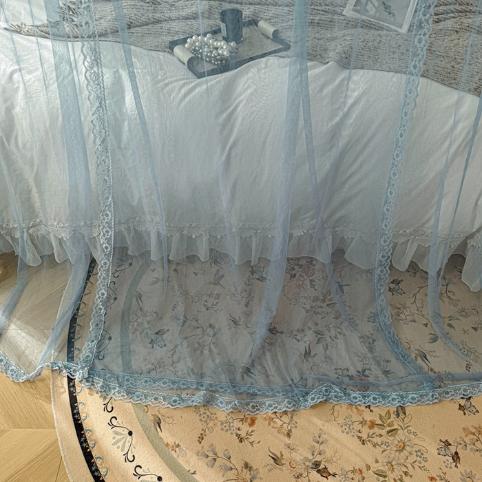 91家纺网 家纺一手货源 找家纺 （总）梦尔佳蚊帐 2026新款百花盛开系列导轨蚊帐