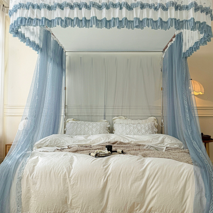 91家纺网 家纺一手货源 找家纺 （总）梦尔佳蚊帐 2026新款百花盛开系列导轨蚊帐