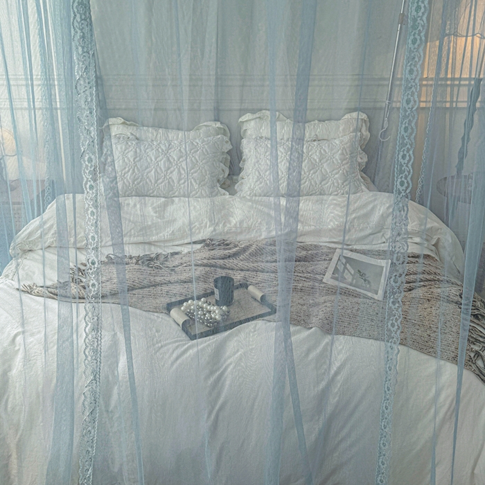 91家纺网 家纺一手货源 找家纺 （总）梦尔佳蚊帐 2026新款百花盛开系列导轨蚊帐